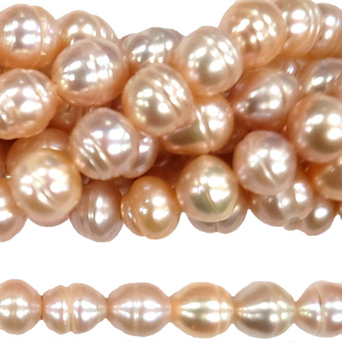FRESHWATER PEARL RICE 7.5-9.5MM NATURAL PEACH